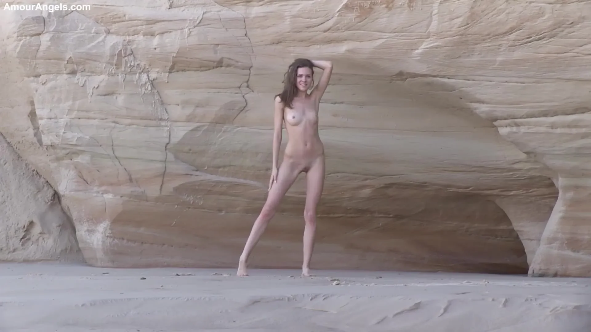 Teen on rocks