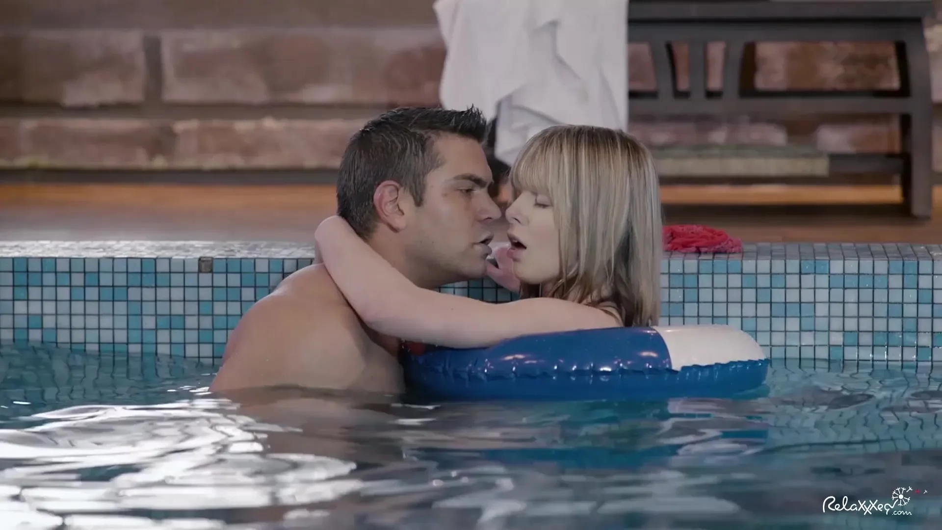 Divine poolside sex