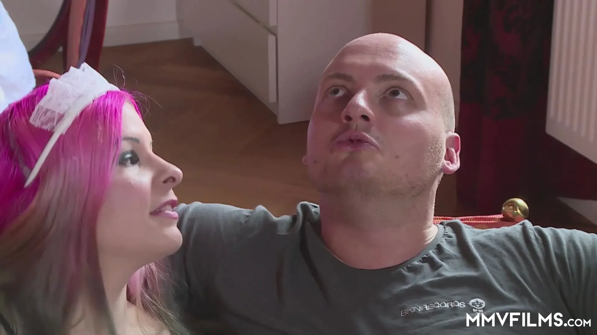 Sloppy, busty and filthy maid