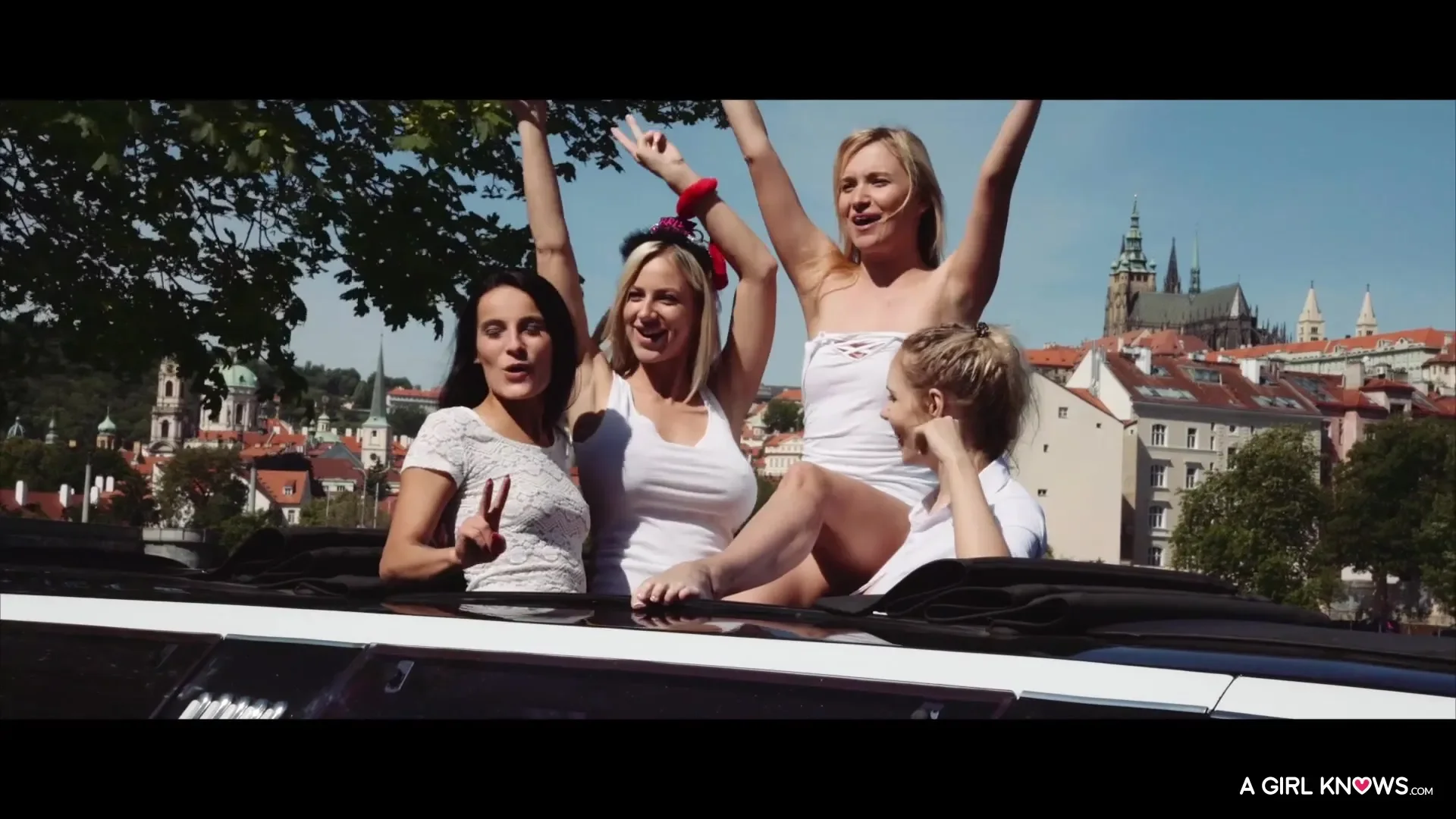 Busty babes having a lesbian bachelorette party