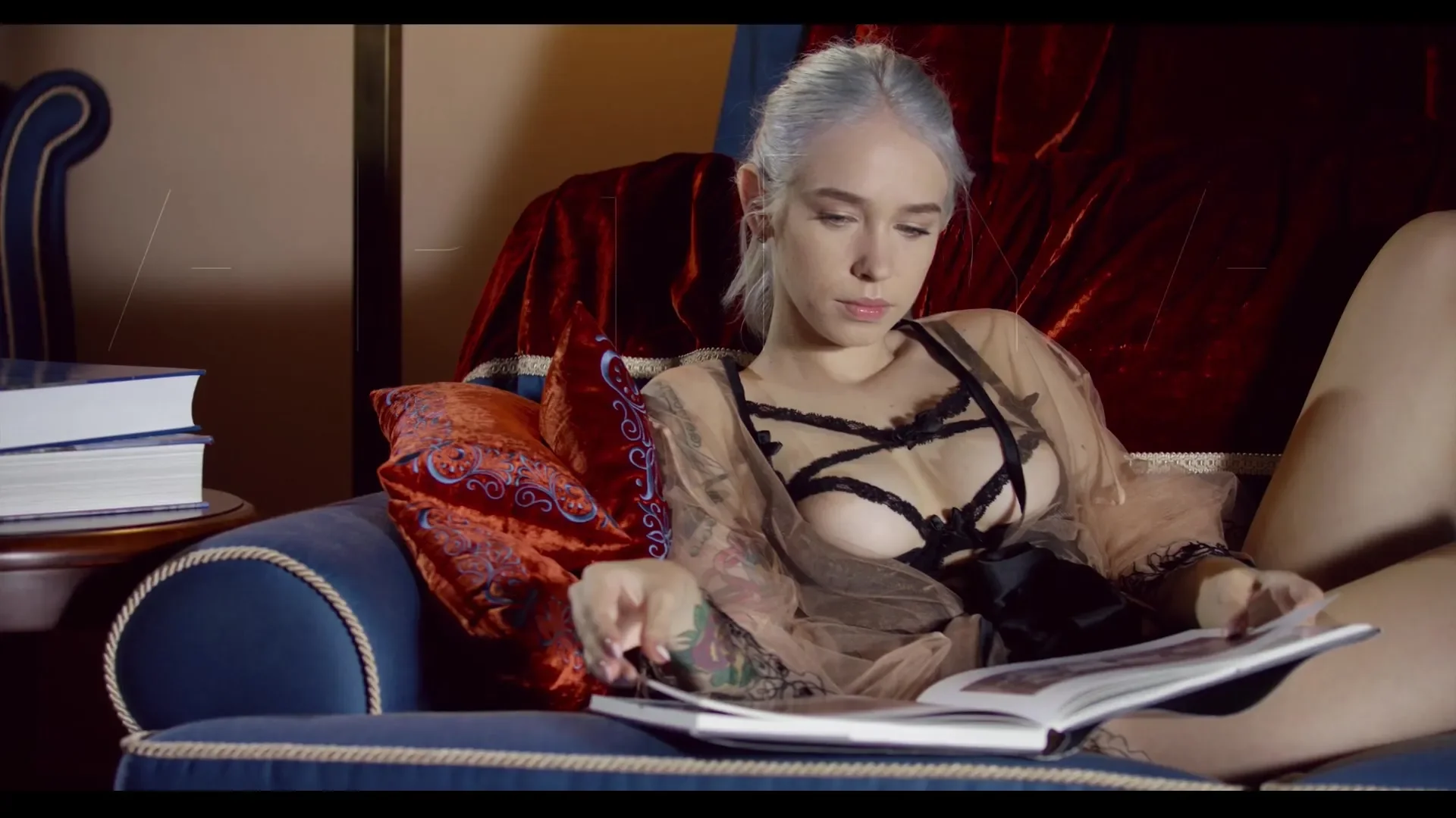 Blonde punk stunning breast