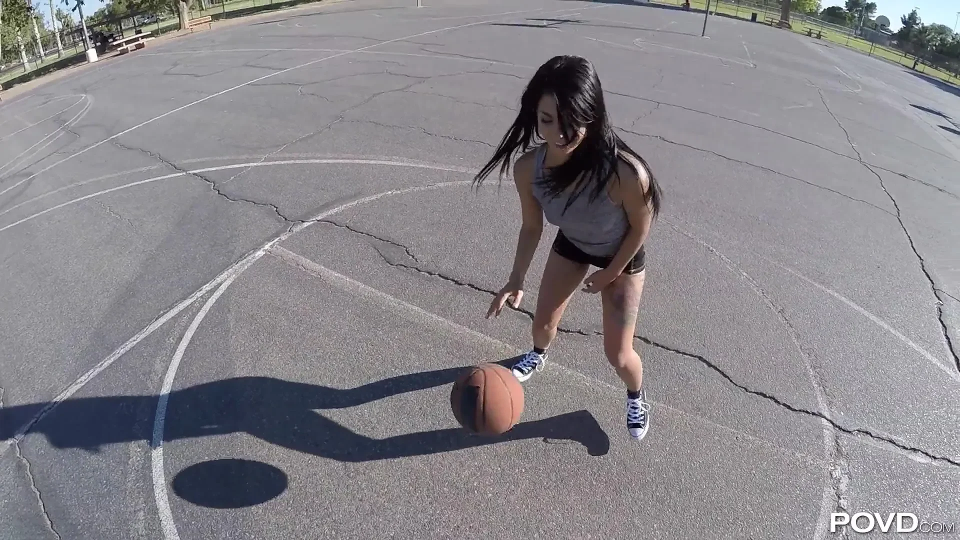 Basketball in a Park