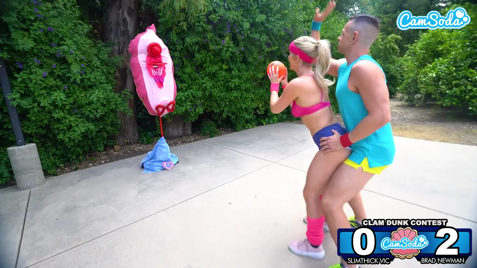 Clam Dunk Competition Outdoor Porn Sex on Basketball Court