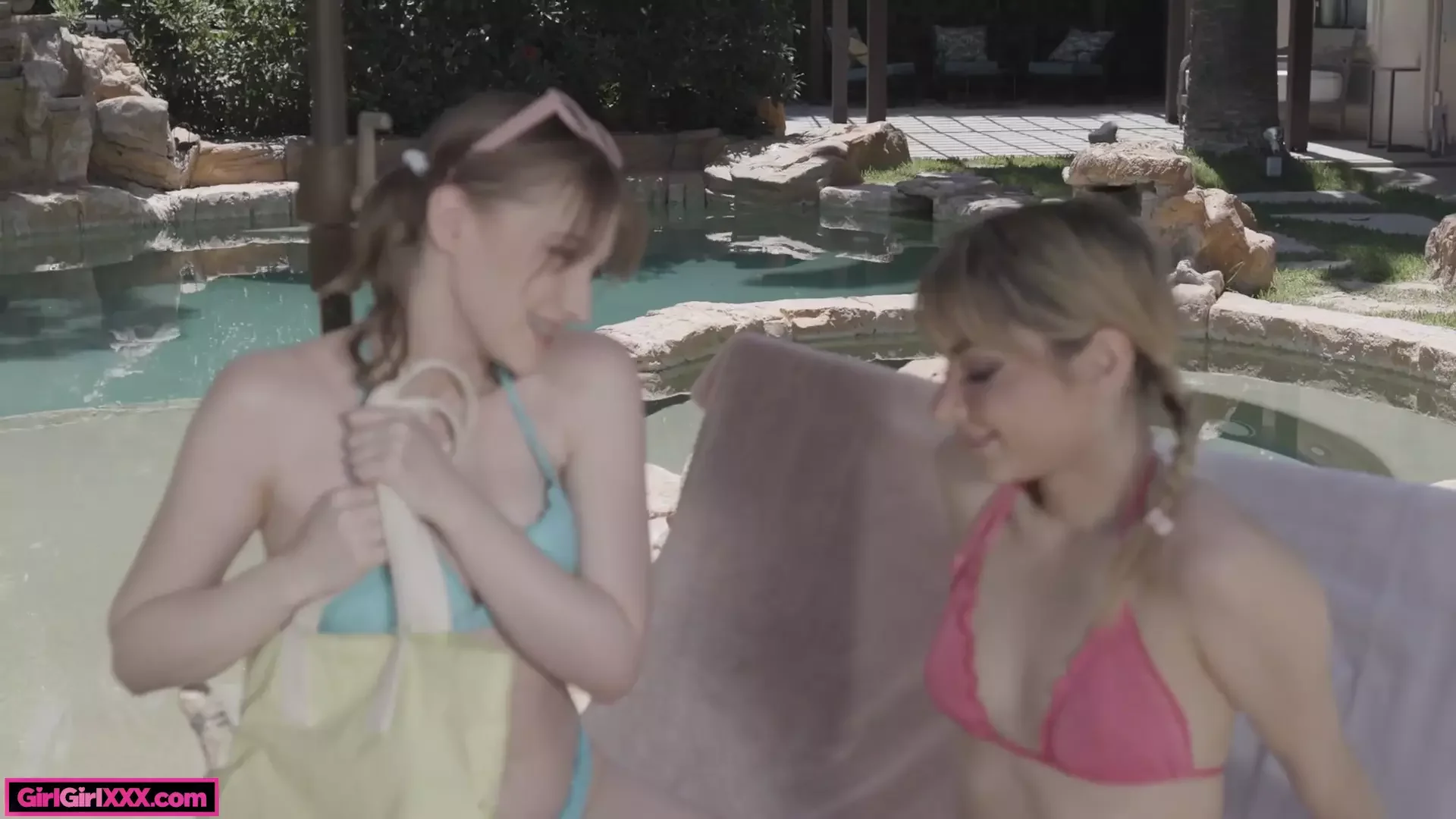 Lesbian Stepsisters have Pussy Fun in the Sun (demi Hawks & Melody