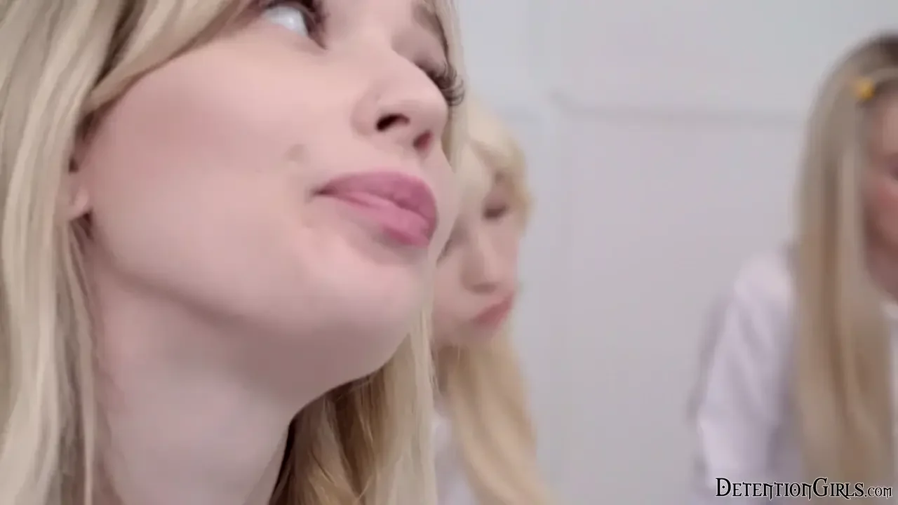 Three College Girls Share a Cock
