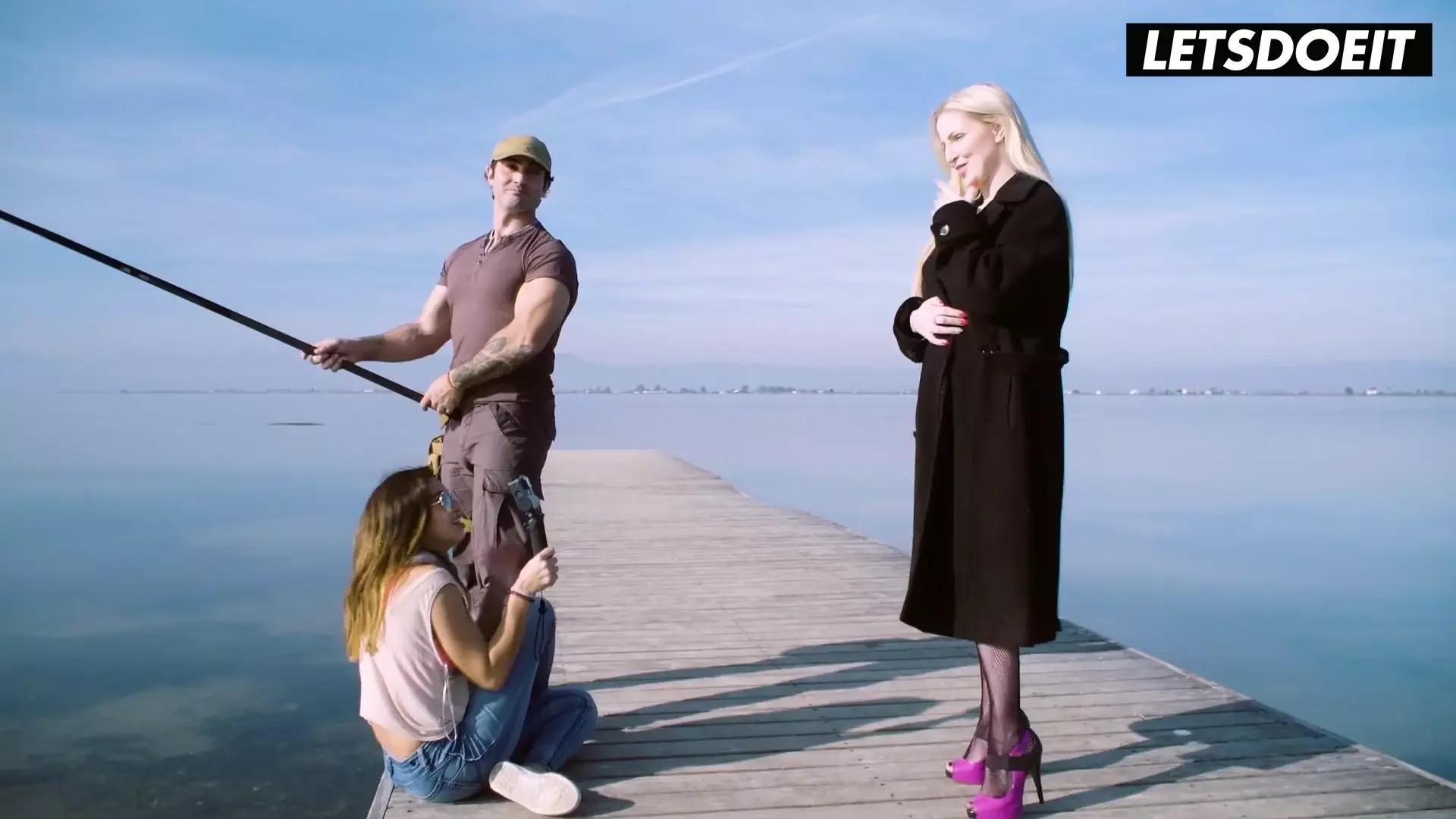 Blonde Milf Georgie Lyall Banged Deep by the Sea by Big Dick Fisherman